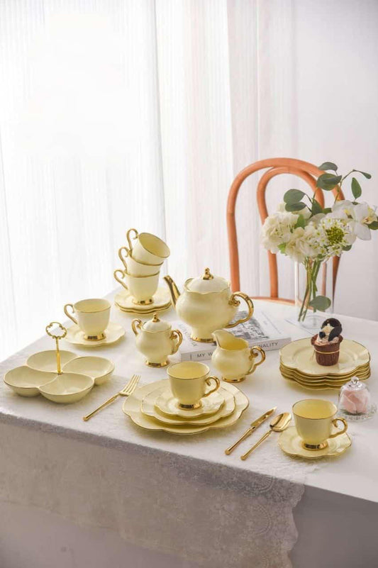 طقم فطار وشاي جاتوه جليم هوم بورسلين فاخر مكون من 25 قطعة