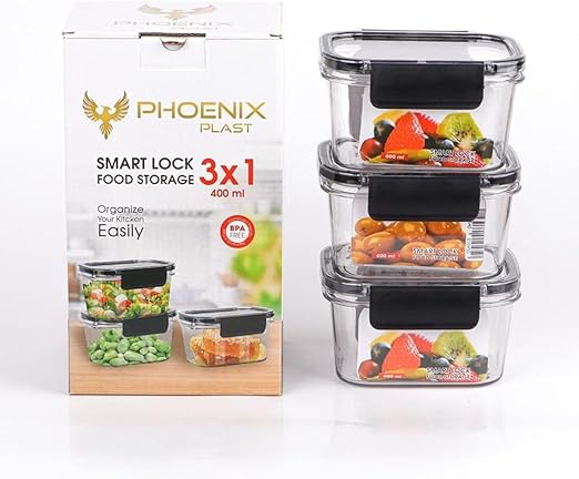 طقم علب تخزين اكريلك3*1 400م