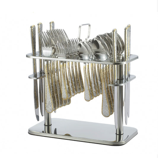 طقم ملاعق 30 قطعة ذهبي drobina