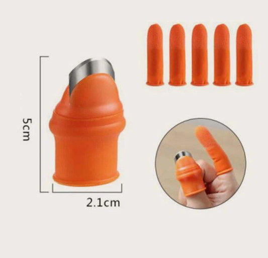 مجموعة سكين إبهام السيليكون مع حماية الأصابع
