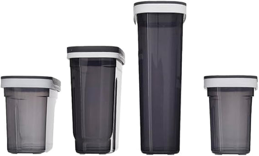 طقم توابل اكسا مونو 4 قطع سليد بلاستيك آمن متنوع الأحجام