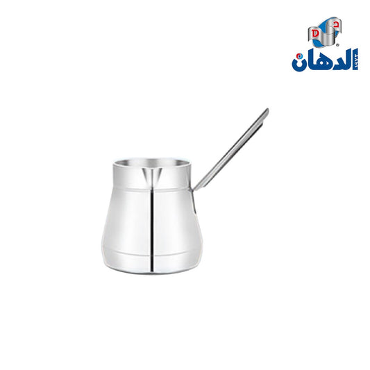 كنكة ألومنيوم من الدهان الأصلية بيد استانلس لتحضير القهوة التركي والعربي مصنوعة من ألومنيوم نقي 100% بسمك 2 مللي