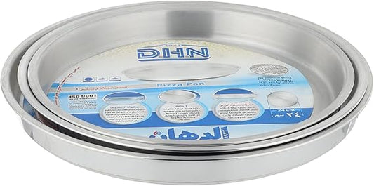 طقم صواني بيتزا ألمنيوم من الدهان الأصلي 3 قطع بمقاسات مختلفة لتوزيع حرارة مثالي