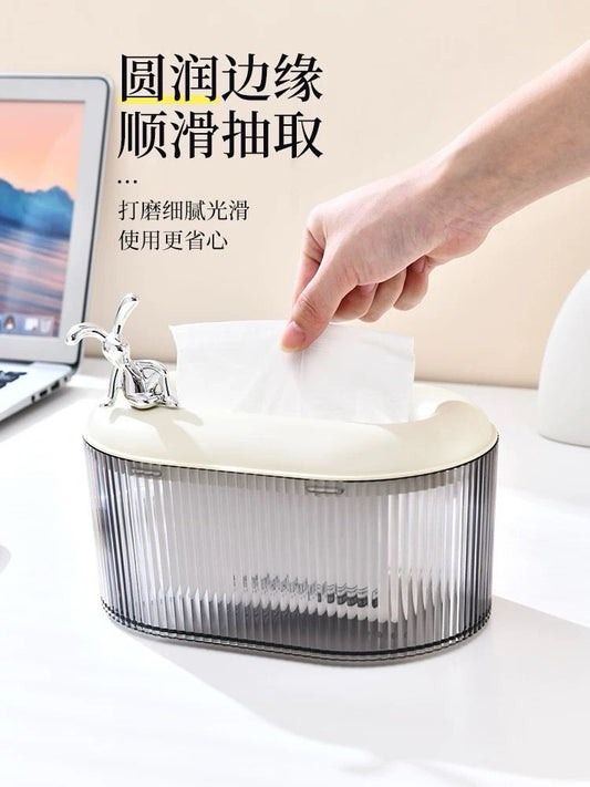 علبة مناديل أرنوب حجم كبير أكريليك شفاف مستورد