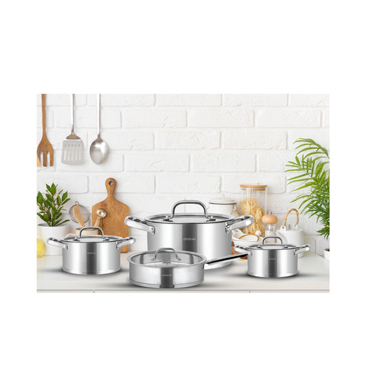 تصميم أنيق لطقم حلل أرشيا مع غطاء بيركس