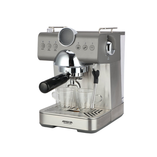 ماكينة اسبريسو أرشيا EM498-3285 باللون الفضي مع خزان مياه 1.5 لتر