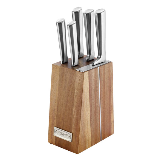 طقم سكاكين أرشيا 6 قطع مع قاعدة خشبية موديل 3547