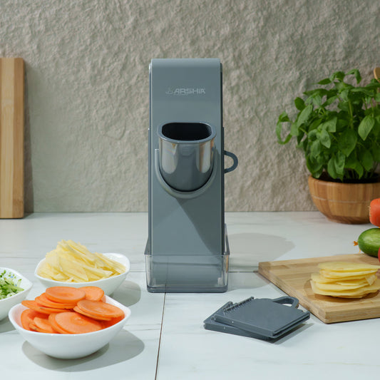 قطاعة بطاطس وخضروات أرشيا متعددة الشفرات لتقطيع شرائح وجوليان آمنة وسهلة الاستخدام