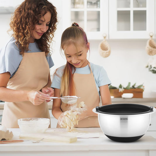 طقم بولات استانلس ستيل 12 قطعة من أرشيا مع أغطية ومبشرة متعددة الاستخدامات