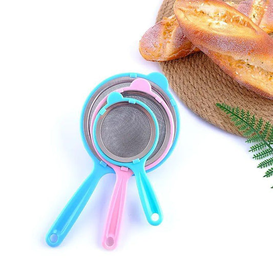 طقم مصفى بسيوني 3 قطع بمقاسات وألوان مختلفة لتصفية الأطعمة بسهولة