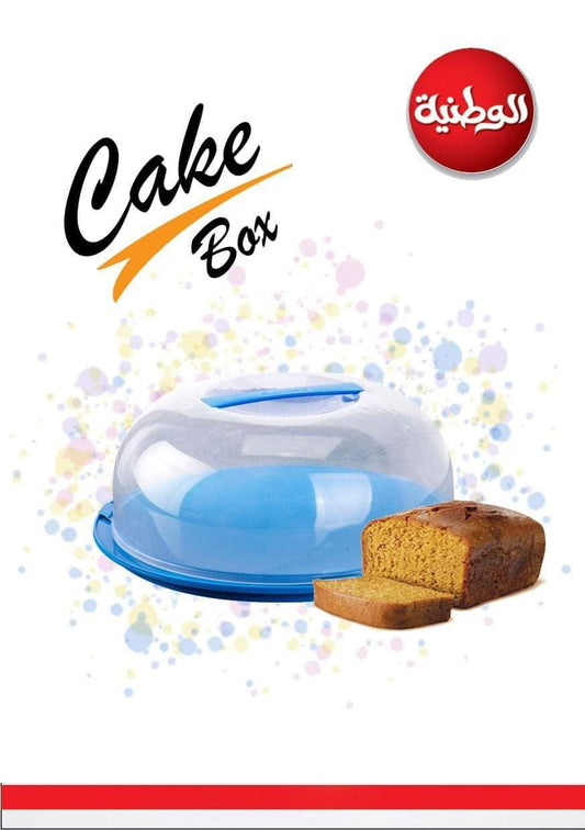 حافظة كيك بلاستيك من الوطنية مقاس 30 سم لحفظ الكيك والحلويات