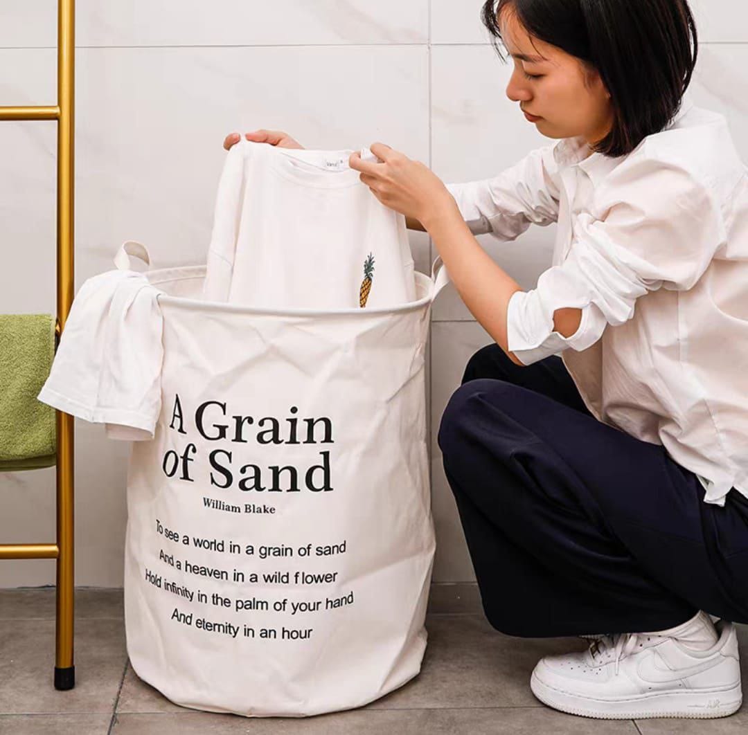 سلة غسيل قماشية قابلة للطي من هوكيبو، كبيرة، 63 لترًا