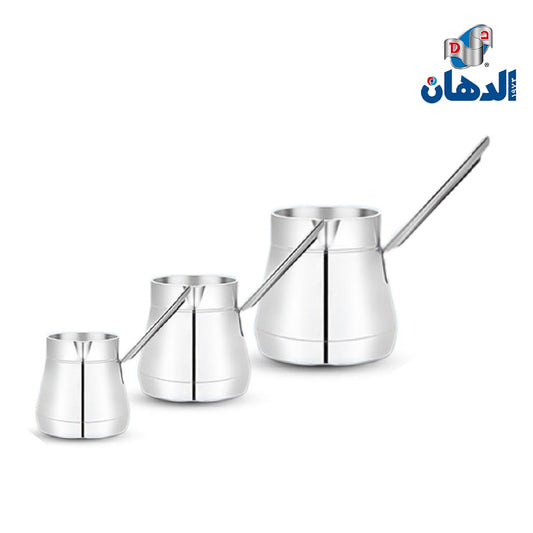 طقم كنكة ألومنيوم من الدهان 3 قطع بمقاسات مختلفة لتحضير القهوة التركي والعربي