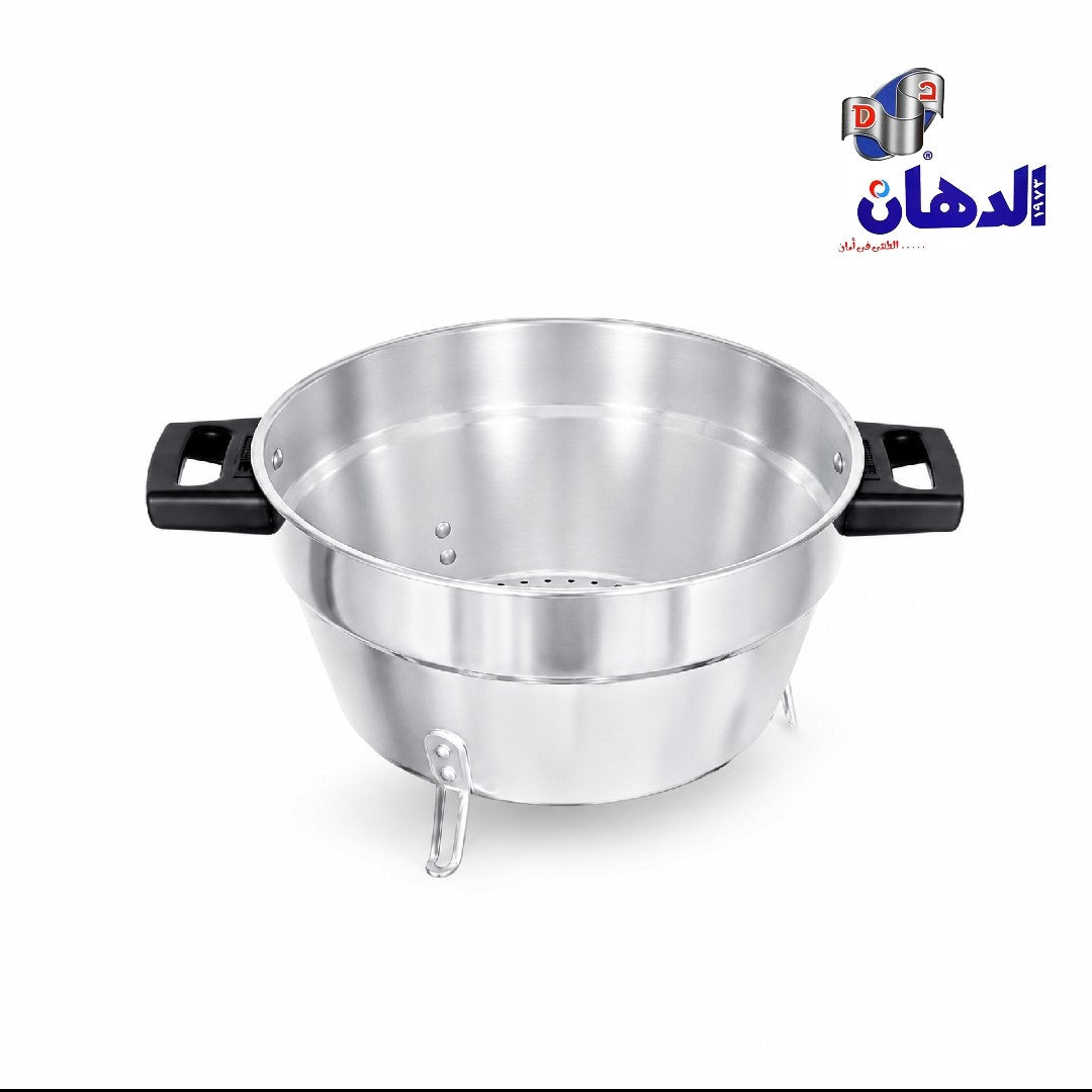 مصفاة ألومنيوم الدهان الأصلي بأرجل ويد باكليت متوفرة بمقاسات متعددة لتصفية المكرونة والخضروات