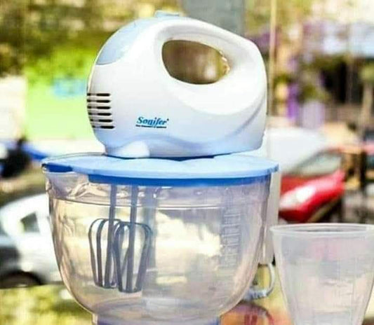 بولة ميكسر بلاستيك الوطنية مدرجة بسعة 3.25 لتر مع كوب صغير 350 مل متعددة الاستخدام