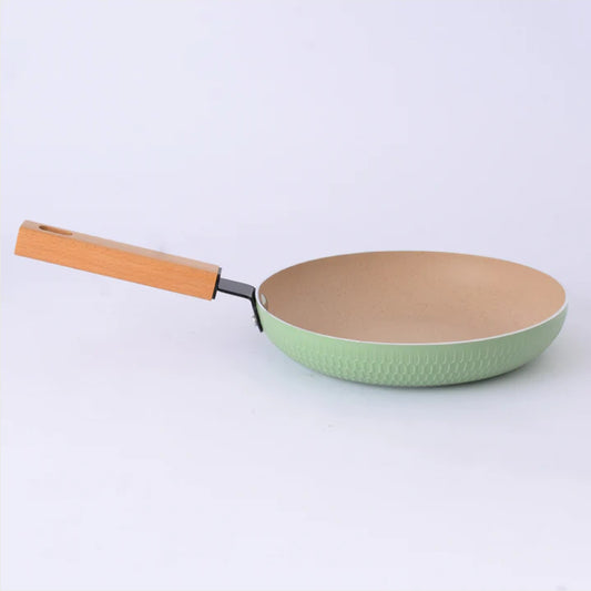 مقلاية جرانيت مستوردة بمقاسات متعددة يد خشب أنيقة