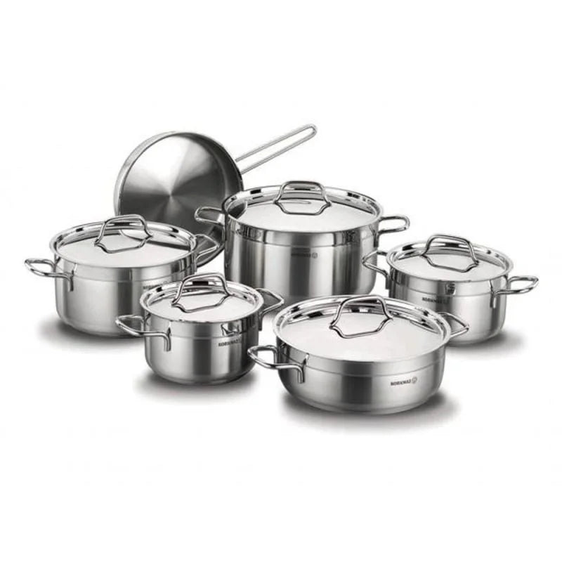 طقم حلل استانلس كوركماز ألفا بلس 11 قطعة A1610 تركي أصلي