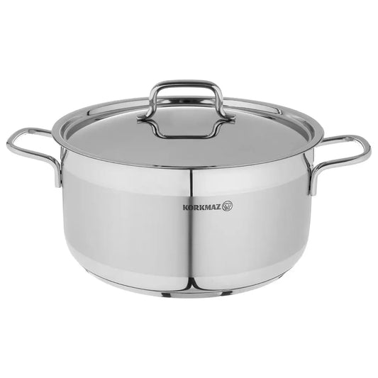 طقم حلل استانلس كوركماز ألفا جراند 14 قطعة تركي أصلي عالي الجودة