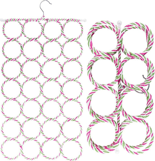شماعة طرح كتان مكونة من 28 عين قابلة للطى عالية الجودة