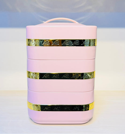 حافظ طعام ماربل 3 قطع مع استيل داخلي 18/10 لحفظ الطعام ساخن أو بارد