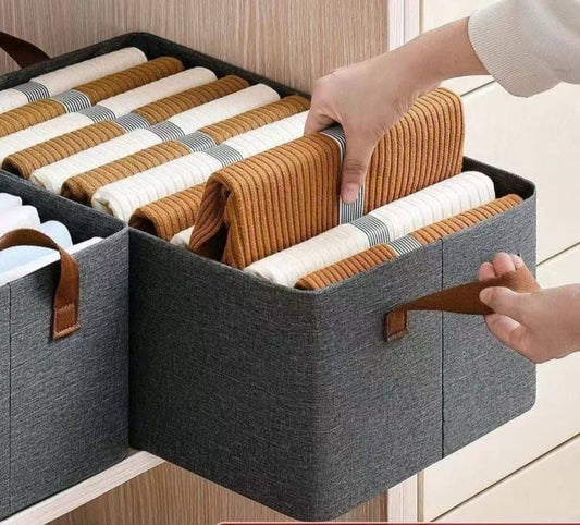 صندوق منظم معدني مستورد لغرفة الملابس مدعم بإطار معدني داخلي لترتيب الملابس