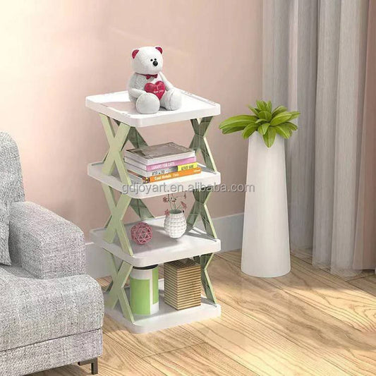 منظم أحذية وديكور بلاستيك متعدد الاستخدام 3 دور و4 دور بتصميم عصري متعدد الطبقات