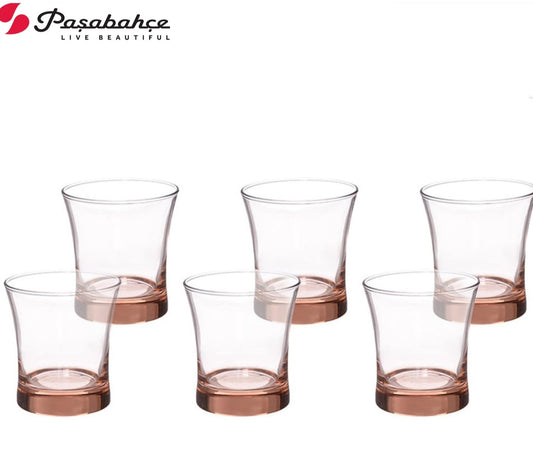 طقم كوب أزور 6 قطع باشاباتشي زجاج تركي ألوان أنيق