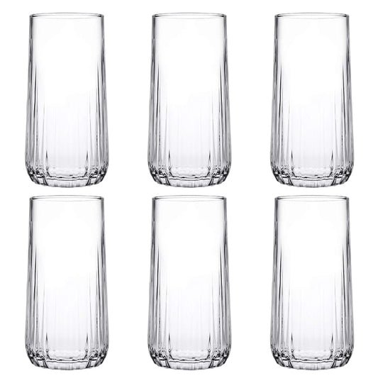 شوب زجاج نوفا سادة 6 قطع من باشاباتشي تركي شفاف سعة 360 مل