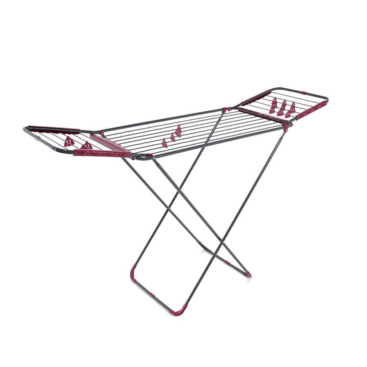 منشر غسيل بريلا تركي معدن قابل للطي بسعة 17.5 متر لون أسود وروز جراي