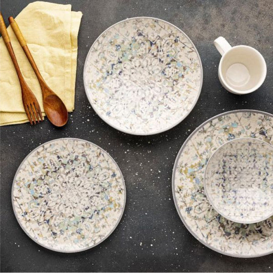 طقم عشاء Rosa 30 قطعة بتصميم أنيق وعصري للمناسبات والاستخدام اليومي