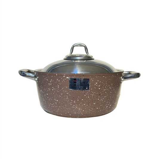 حلة سافلون جرانيت يد استيل مقاس 26 سم غير لاصقة للطهي الصحي