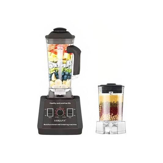 خلاط سوكاني SK-666N بقوة 5000 وات وسعة 2.5 لتر مع مطحنة وشفرات حادة