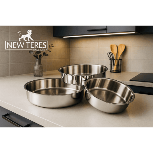 طقم صواني فرن استانلس استيل نيو تريز 3 قطع