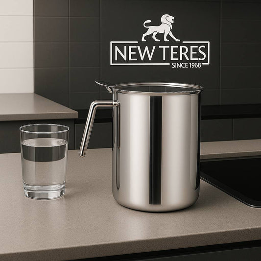 دورق استانلس استيل نيو تريز بالغطاء سعة 1.5 لتر