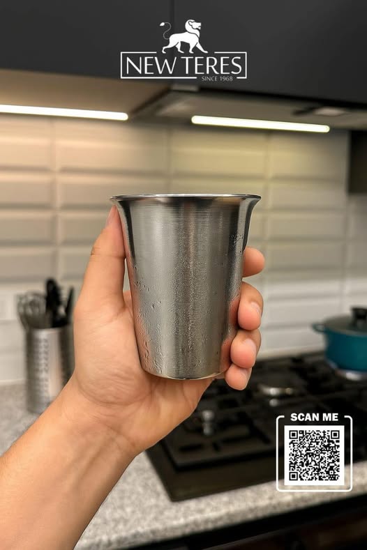 كوب مياه مسلوب استانلس ستيل نيو تريز 18/10 مقاوم للصدأ