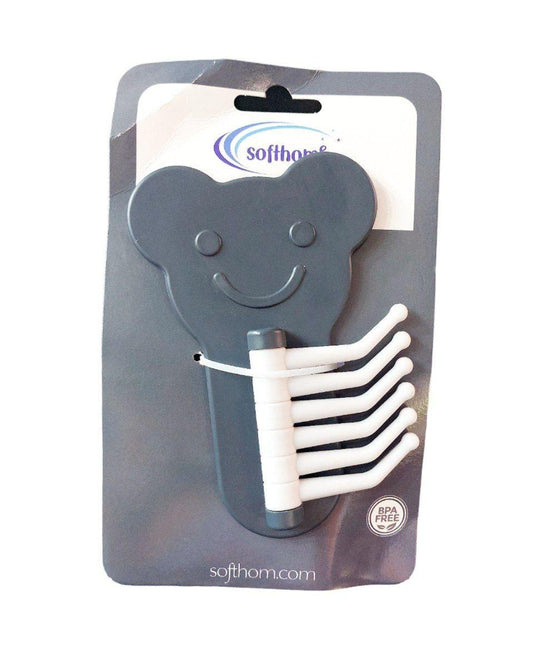 شماعة دبدوب تركي دبل فيس مزودة بـ 6 علاقات ولاصق قوي متعددة الاستخدام لتعليق المفاتيح والمستلزمات