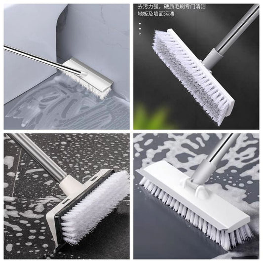 فرشة بلاط ومساحة 2*1 بيد استيل لتنظيف وتجفيف الأرضيات