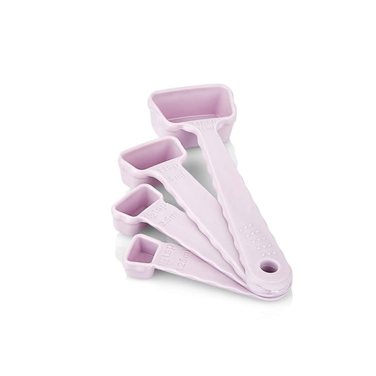 طقم ملاعق معيارية بلاستيك تركي مكون من 4 قطع لقياس التوابل والمكونات