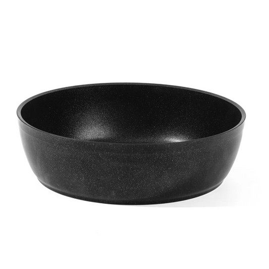 طقم حلل تيتانيوم فيفالدي 15 قطعة باللون الأسود مصنوع من التيتانيوم غير اللاصق بتصميم فاخر ومتانة عالية