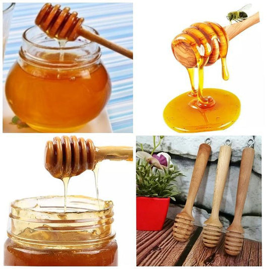 معلقة عسل خشب أبيض طبيعية وعالية الجودة لتقديم العسل