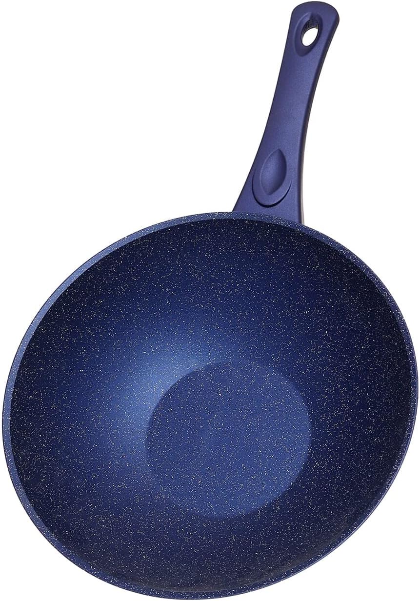 مقلاية ووك جرانيت دروبينا مقاس 28 سم باللون الأزرق غير قابلة للالتصاق
