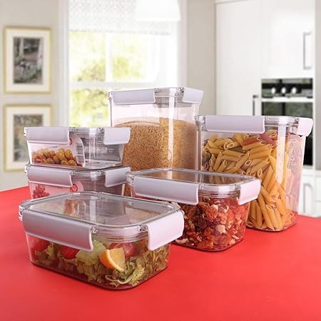 طقم علب تخزين أكريليك شفاف 6 قطع سمارت لوك من Phoenix بأحجام متنوعة