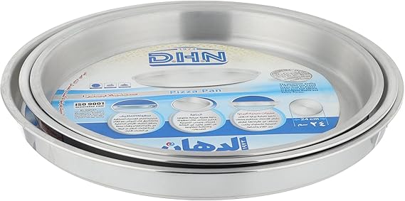 طقم صواني بيتزا ألمنيوم من الدهان الأصلي 3 قطع بمقاسات مختلفة لتوزيع حرارة مثالي