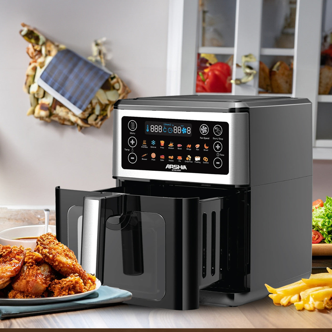 قلاية هوائية أرشيا 6.5 لتر AF050-2989 – متعددة الوظائف بدون زيت