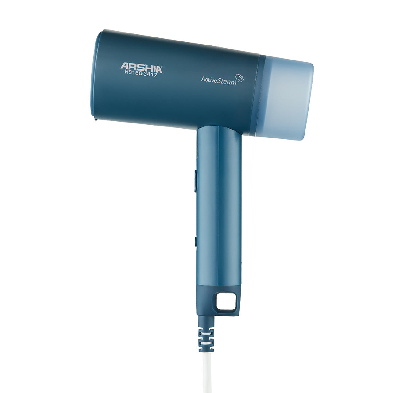 مكواة بخار محمولة قابلة للطي من أرشيا باللون الأزرق – مثالية للسفر والاستخدام المنزلي