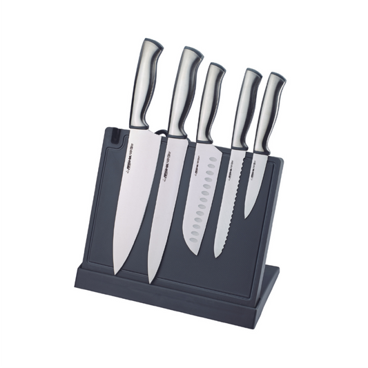 طقم سكاكين أرشيا ألماني 8 قطع بقاعدة مغناطيسية أنيقة