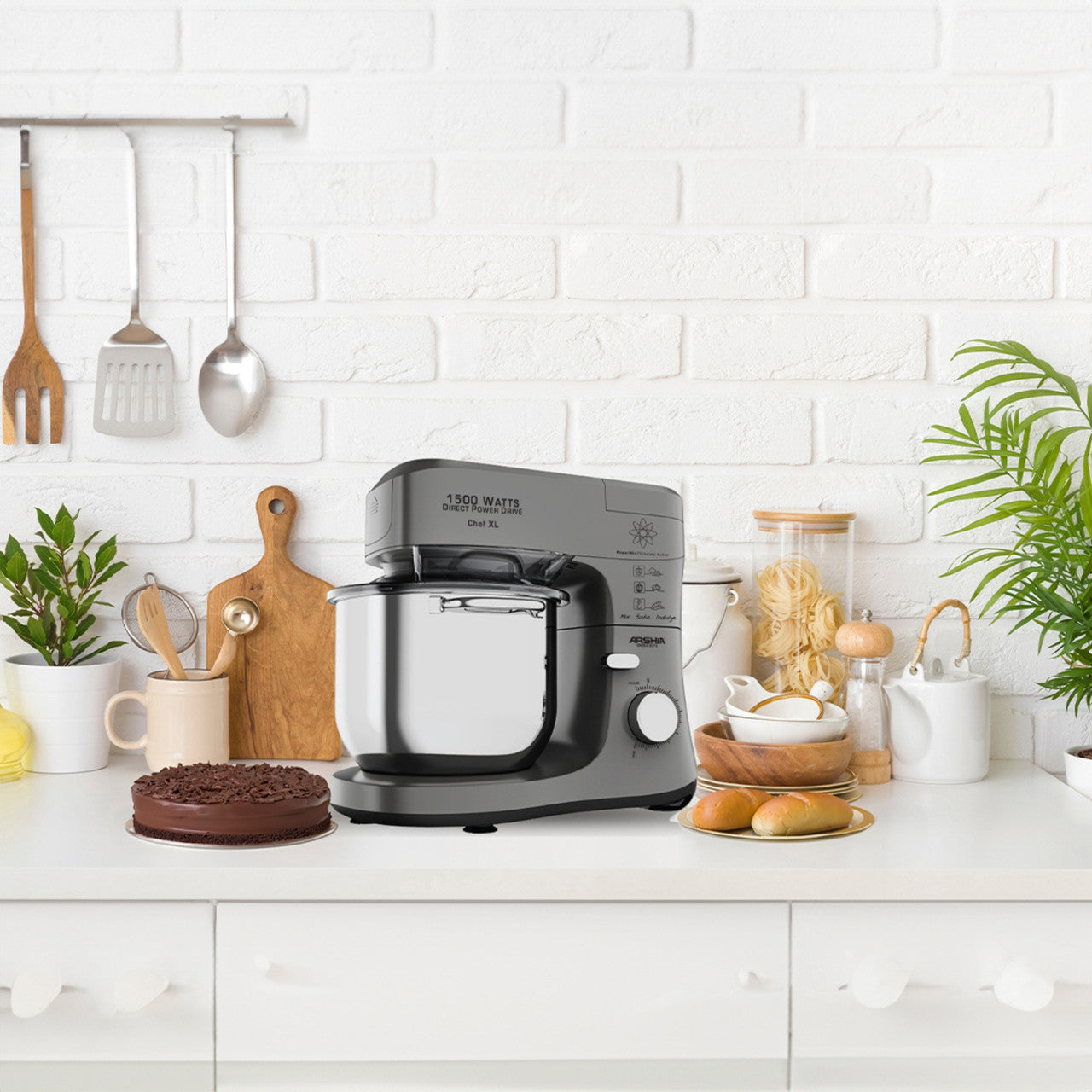 عجان أرشيا ألماني 7 لتر 1500 وات مع وعاء ستانلس ستيل وملحقات كاملة