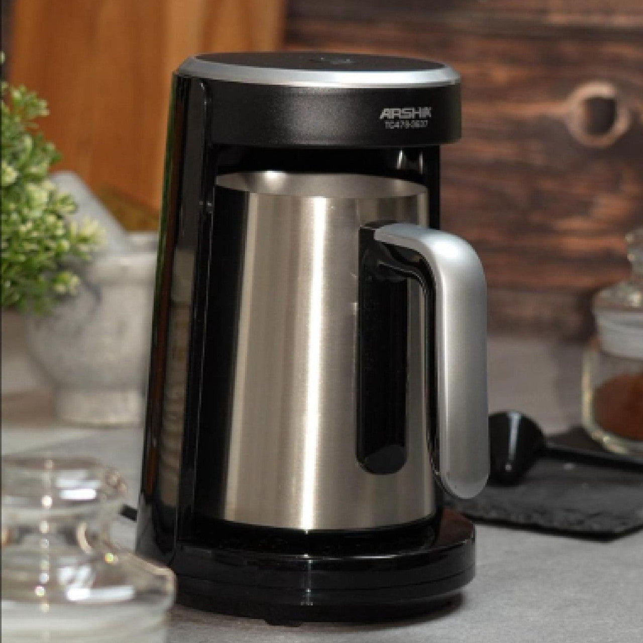 ماكينة قهوة تركية من أرشيا كود 3637 بسعة 300 مل مع تشغيل بلمسة واحدة
