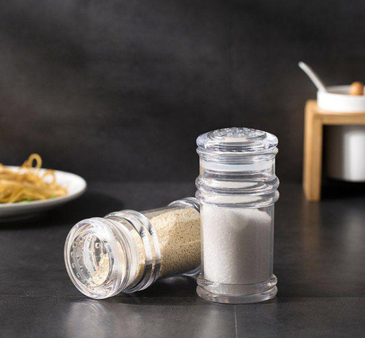 طقم ملح وفلفل أكريليك شفاف لتوزيع الملح والفلفل والتوابل بسهولة