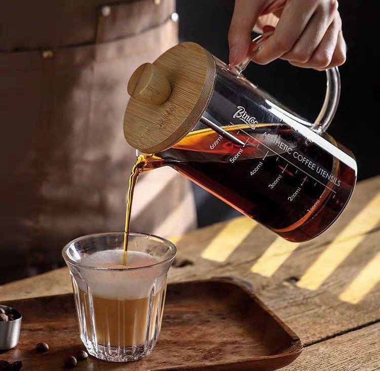 كوفى بريكس حراري مع غطاء خشب بامبو للمشروبات الساخنة والباردة